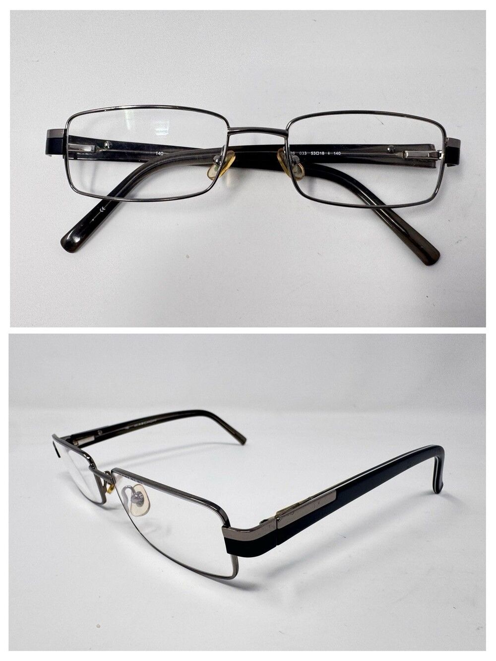 Marchon M726 033 Eyeglass Frames Only 53-18-140 Gunmetal Rectangular